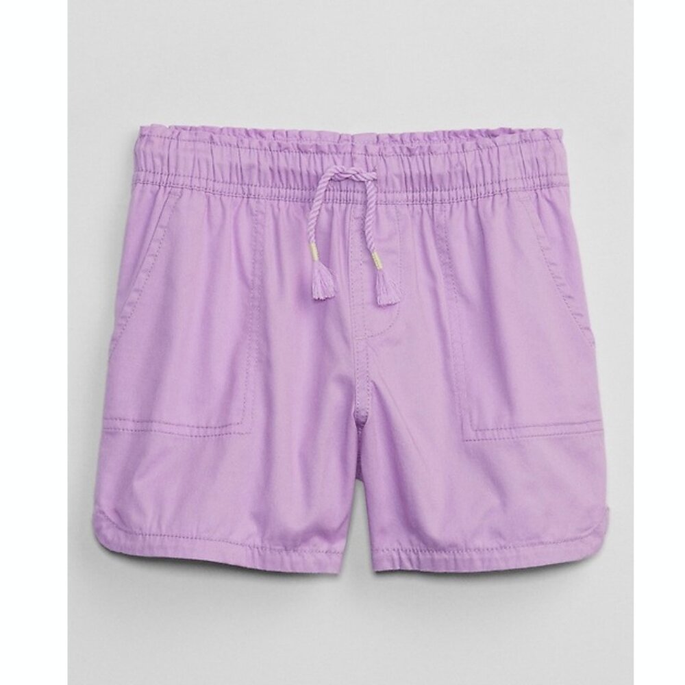 Gap Kids Girls Purple Poplin Pull-On Shorts